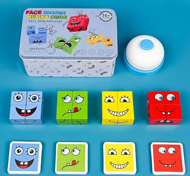 Juego cubos cambia rostros+Timbre