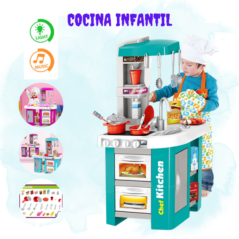 Cocina infantil con Luces, Sonidos y Vapor ChefKitchen®